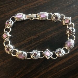 Y2K Silver and Purple Bracelet